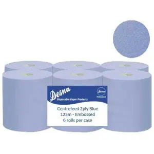 500 sheet Blue Roll Centrefeed from Loorolls.com & Desna Products