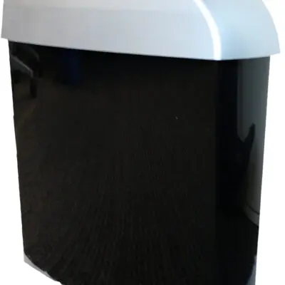 Rubbermaid Sanitary Waste Pedal Bin - 12 Ltr - Black/Silver