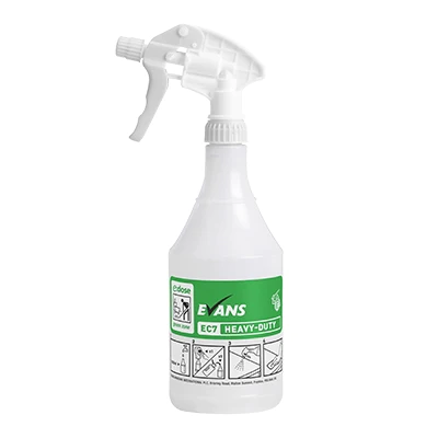 Evans EC7 Hard Surface Spray Bottle. For use with ready made up solution of EC7 Hard Surface Cleaner.