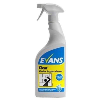 Evans - CLEAR Window Glass & S/Steel Cleaner - 6 x 750ml Trigger