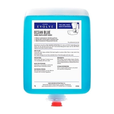 Evans - OCEAN BLUE Body Wash Cartridge - 6 x 1 litre