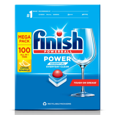 Finish Powerball Dishwasher Tabs Lemon Box 100