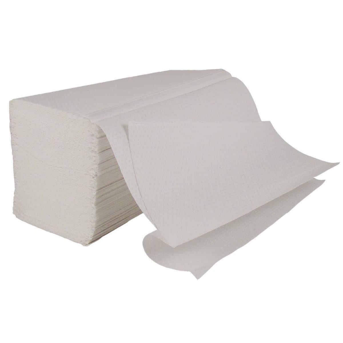 Interfold Paper Hand Towels 1ply - White - Loorolls.com Ltd