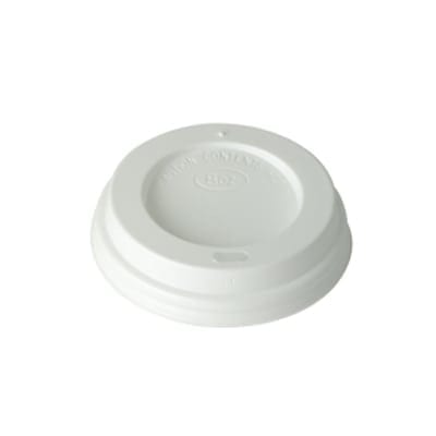 White Domed Sip Through Lid to suit 8oz cups from Loorolls.com
