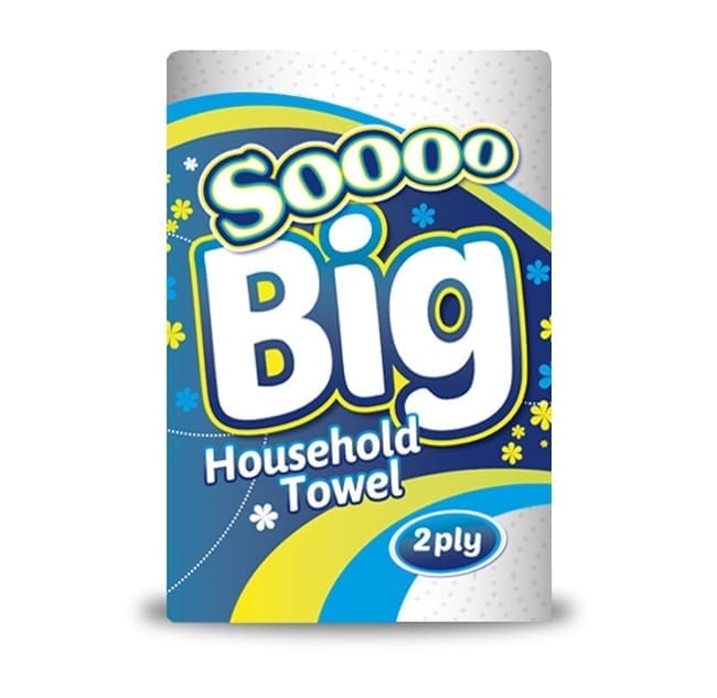 Soooo Big Jumbo 2ply Single Kitchen Roll - 12 Pack