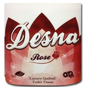 Desna Rose Toilet Rolls 3ply White - 40 Pack