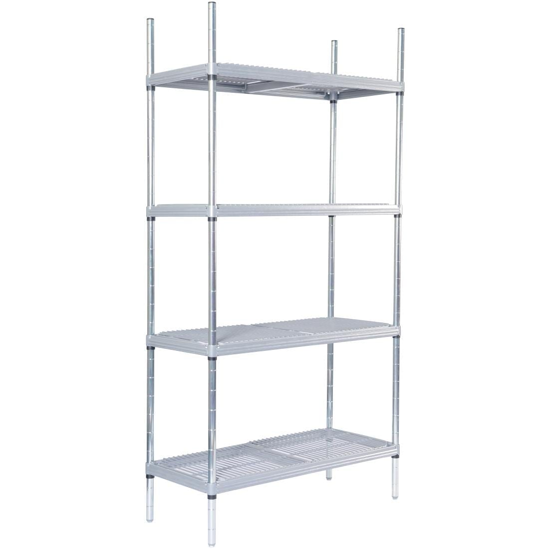 4tier Nylon Coated Wire Shelving with Loose Infill Pads 1475x590x1700mm