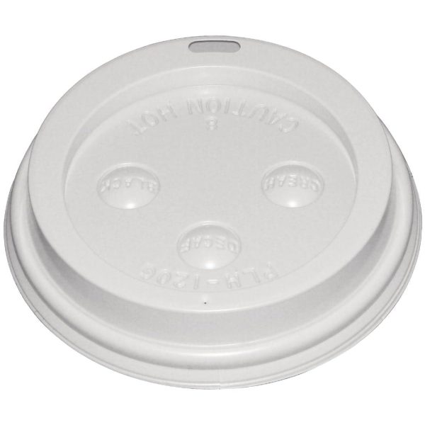 Fiesta Lid for Hot Cups White - 8oz (Box 1000)-0