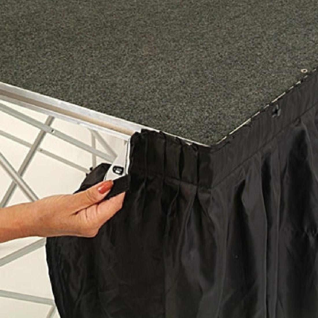 Valance 1m x 630mm deep Black for Ultralight Staging (Direct)-0
