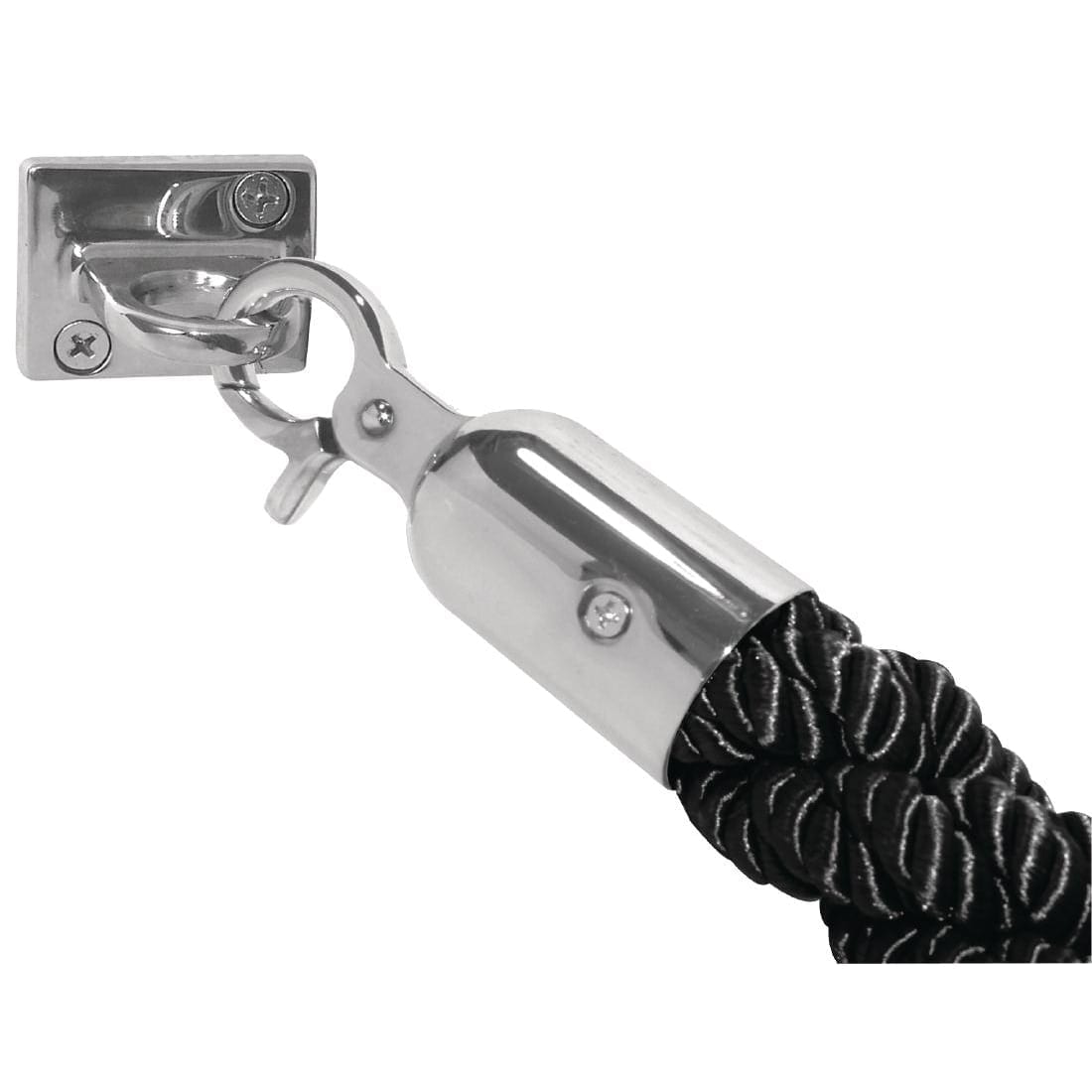 Bolero Black Twist Barrier Rope with St/St Ends-0