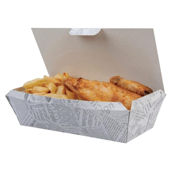 Medium Newsprint Food Box (Box 150)-0