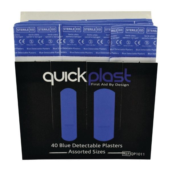 Quickplast Blue Detectable Plasters (Pack 40)-0