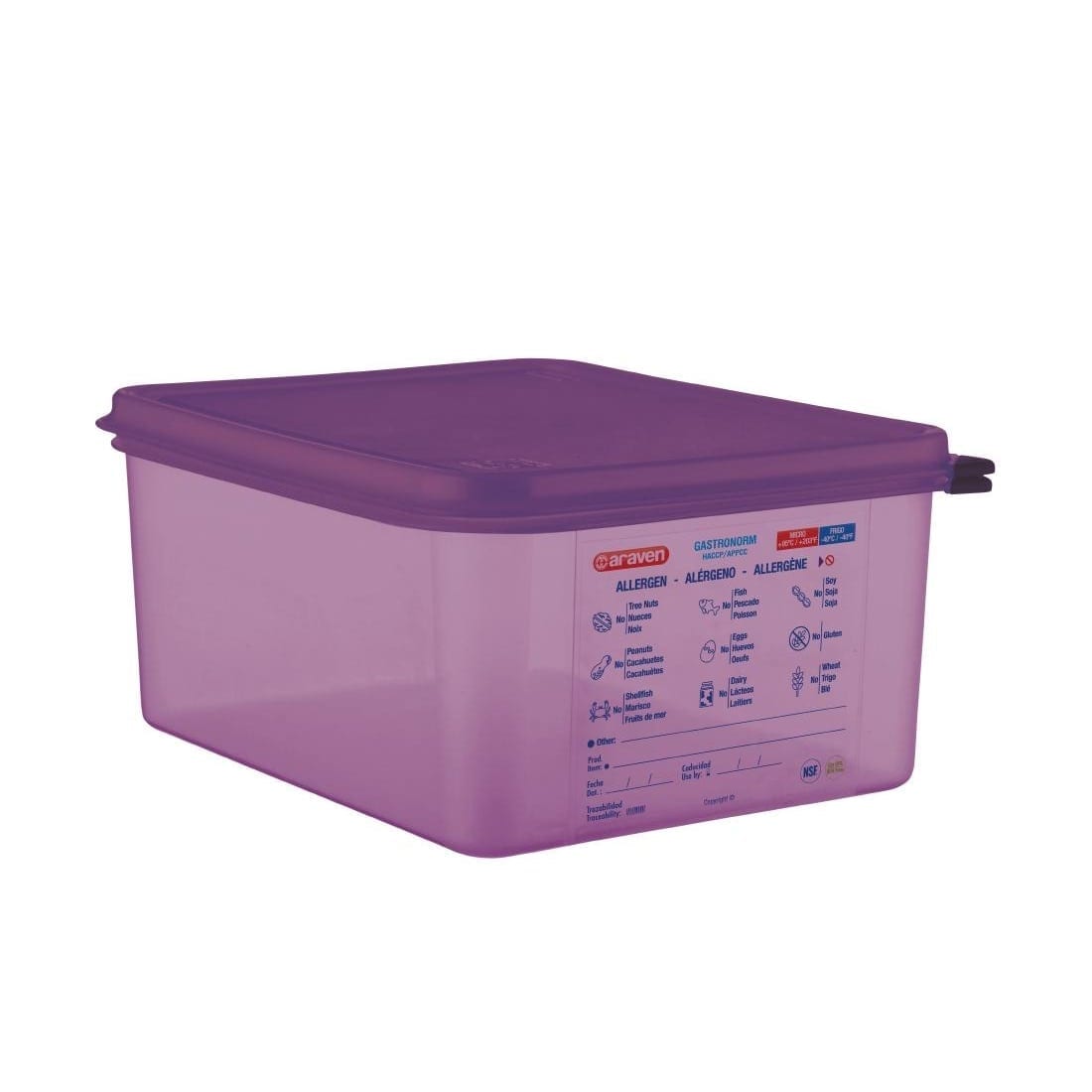 Araven Allergen Container GN - 1/2 10Ltr & Airtight Lid-0