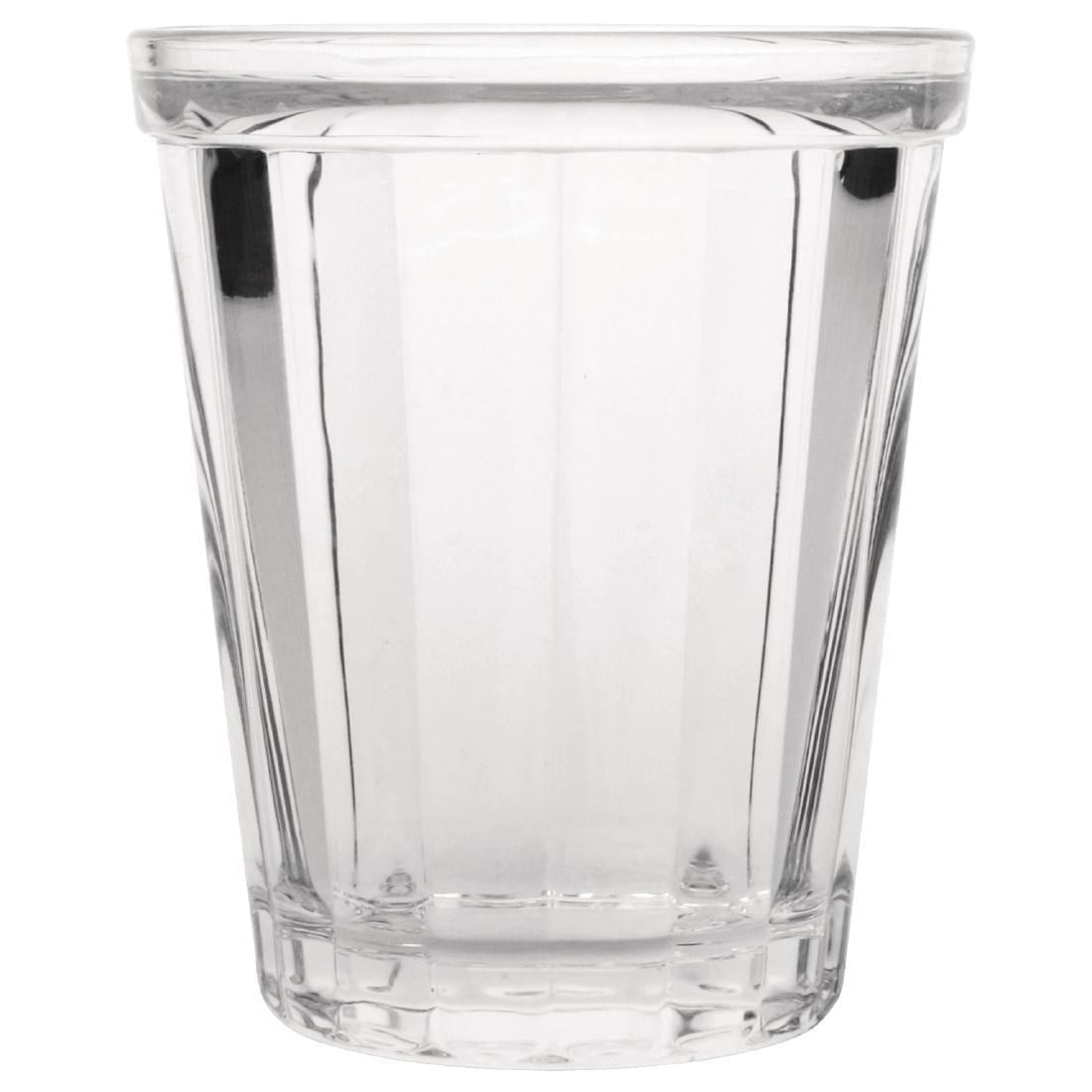 Olympia Cabot Panelled Glass Tumbler Clear - 260ml 9oz (Box 6)-0