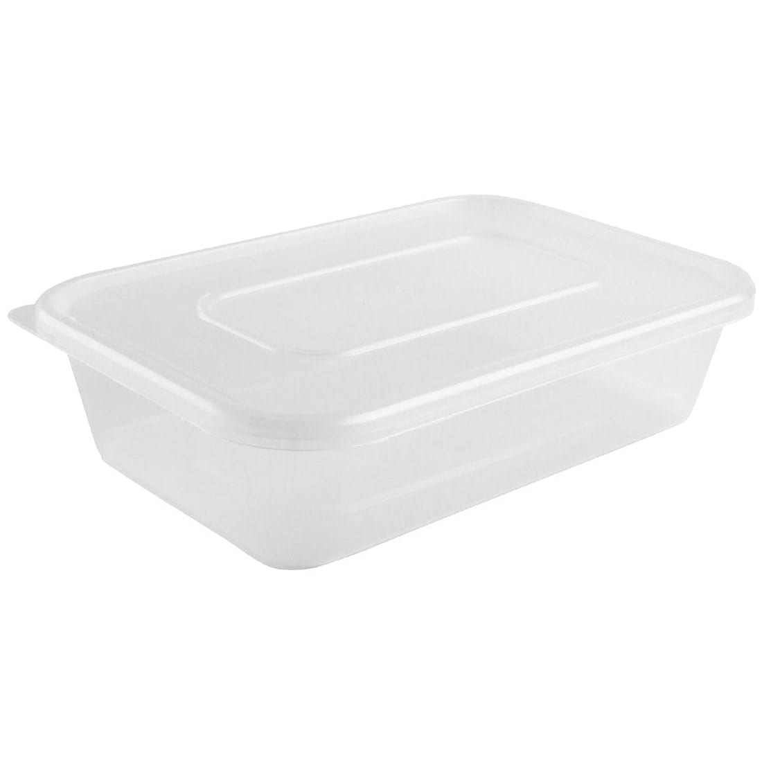Microwave Plastic Container - 500ml with Lids (Box 250)