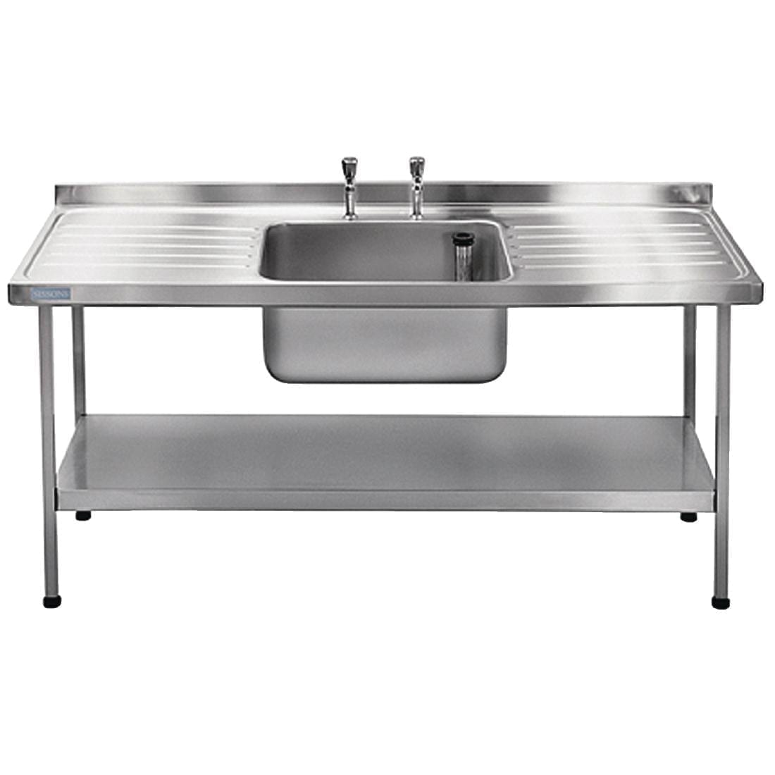 Sissons Centre Bowl & taps Double Drainer Midi Range St/St 1800mm F/Asmb(Direct)-0