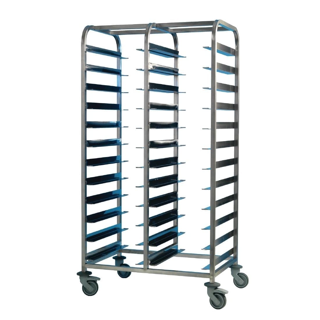 EAIS St/St Clearing Trolley 24 Tray Capacity) (Direct)-0