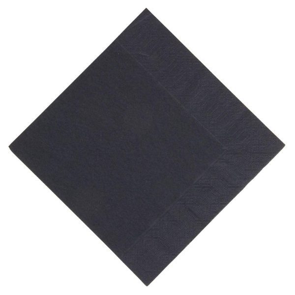 Duni Lunch Napkin - 33x33cm 3ply Black (Pack 1000)-0