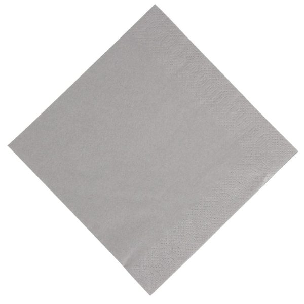 Duni Dinner Napkin - 40x40cm 3ply Granite Grey (Pack 1000)-0