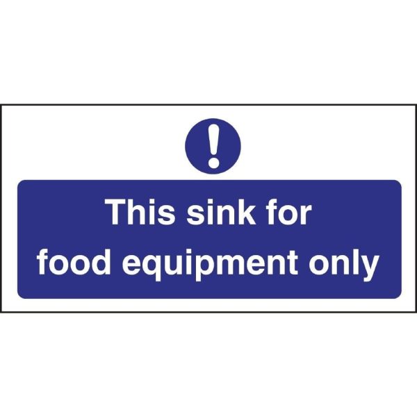Sink For Food Equipment Only Sign (Self-Adhesive)-0