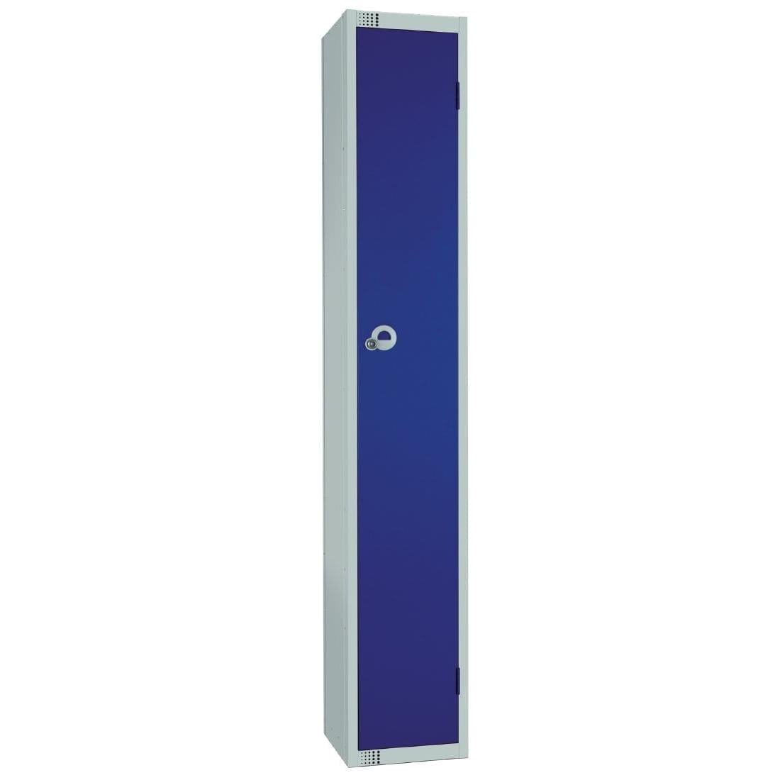 300mm Deep Locker 1 Door Padlock Blue with Sloping Top (Direct)-0