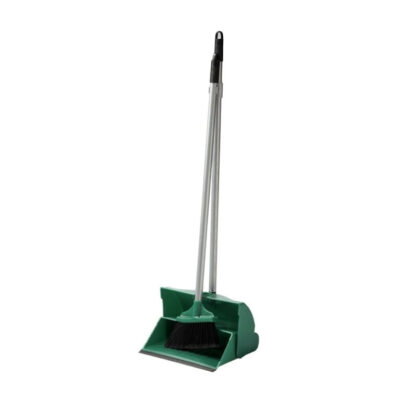 Dust Pan Brush Set – Long Handled – Green