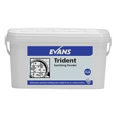 Evans - TRIDENT Blue Multi Purpose Sanitising Powder - 5kg Tub