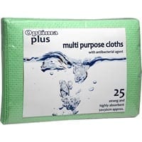 Optima Plus Antibacterial Cloths Green - 25 Pack-0