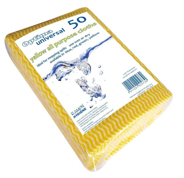 All Purpose Cleaning Cloths - 50 Pack - Yellow-0