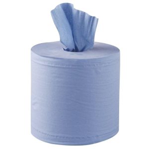Centrefeed Rolls 1ply 300m - Blue Rolls - 6 Pack