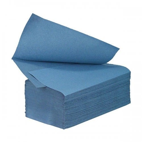 Interfold Paper Hand Towels 1ply - Blue - Box 4600
