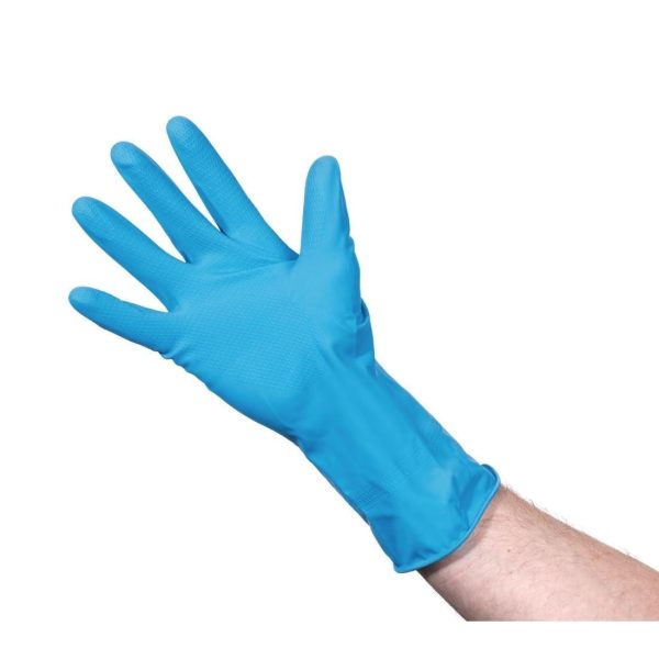 Rubber Gloves Blue - Medium - 10 Pack