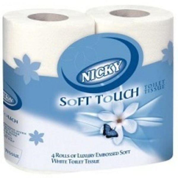 Nicky Soft Touch Toilet Rolls - 2ply White - 40 Pack