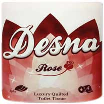 40 desna rose 3ply toilet rolls