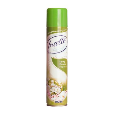 Insette Air Freshener is a water-based air freshener that contains an odour neutralizer. It is designed to gently fragrance your room with a delicate scent of spring flowers