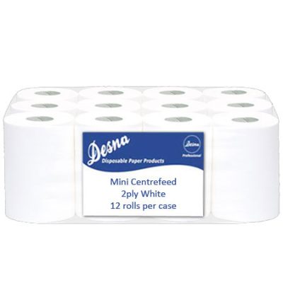 Mini Centrefeed Wiping Rolls 60m 12 pack