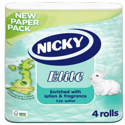 Nicky Elite 3ply Toilet Rolls with Balm