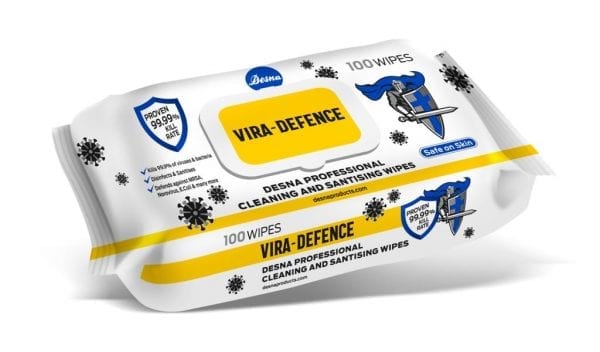Vira-Defence Universal Cleaning and Sanitising Wipes 100's