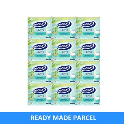 Nicky Elite 3ply Toilet Rolls with Balm Ready Made Parcel