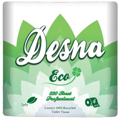 320 Sheet Toilet Rolls Desna Eco 2ply White LR-1036