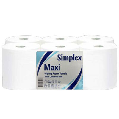 Pure White Centrefeed 2ply Glue Embossed – Simplex