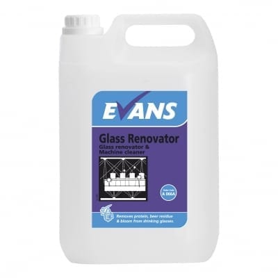 Evans Vanodine GLASS RENOVATOR 2.5 litre and Machine Cleaner.