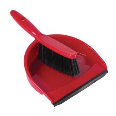 loorolls red dustpan and brush set 1