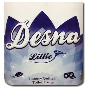 Desna Lillie 2ply Toilet Rolls White 40 Pack