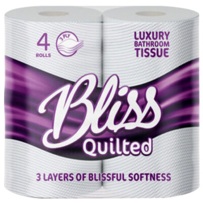 Pallet Deal Bliss 3ply Toilet Rolls White 40 Pack, Uni Bulk Buy