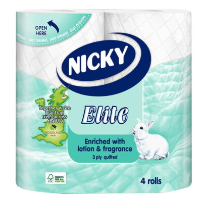 Nicky Elite 3ply Toilet paper in a Eco-Friendly Paper Bag