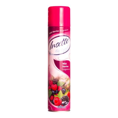 Insette Air Freshener is a water-based air freshener that contains an odour neutralizer