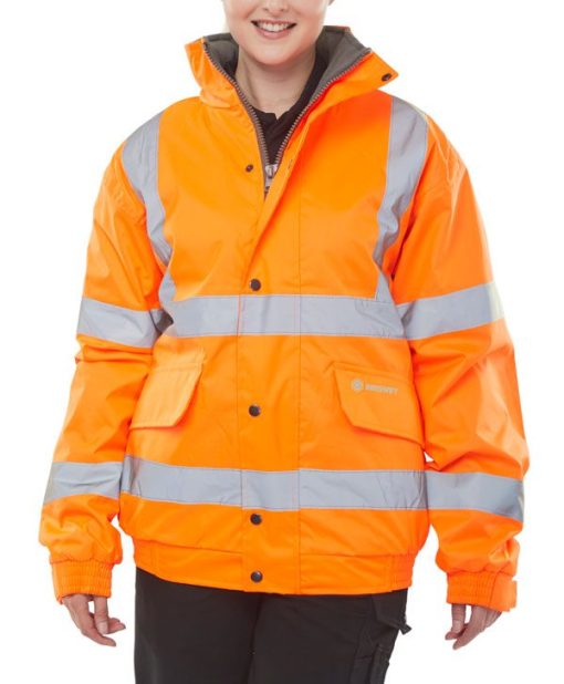 Loorollscom Bomber Jacket Fleece Lined Orange