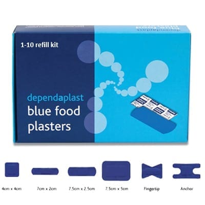 First Aid 1 - 10 Person Food Hygiene Refill Kit, All Blue
