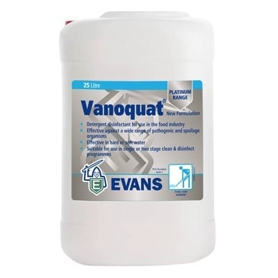 Concentrated Quaternary Disinfectant. For use in animal husbandry & the food process industry